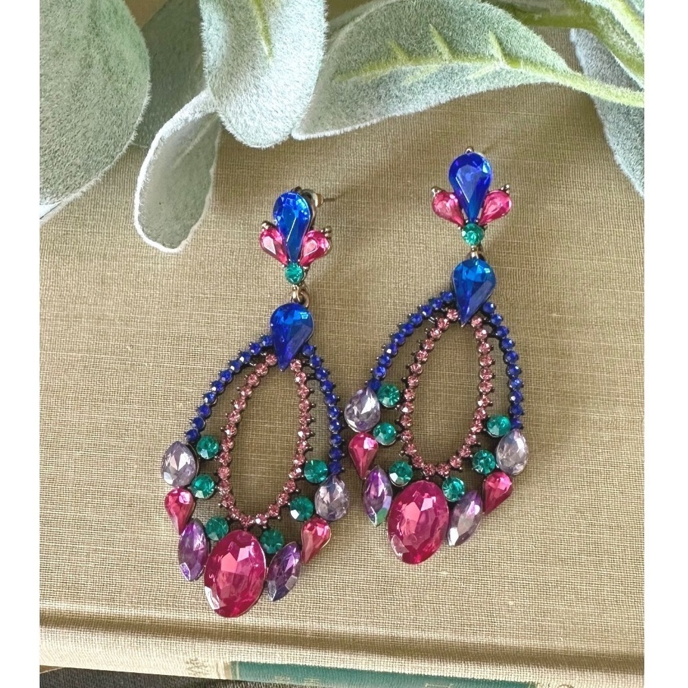 Rhinestone chandelier earrings